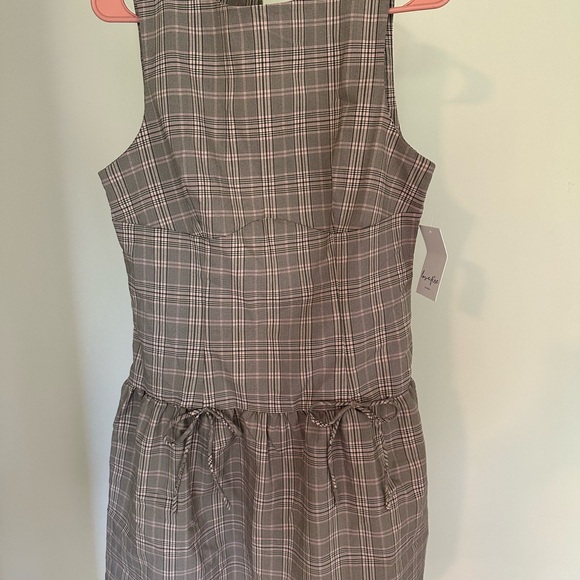 Love, Fire Pink and Gray Plaid Dress - Picture 3 of 4